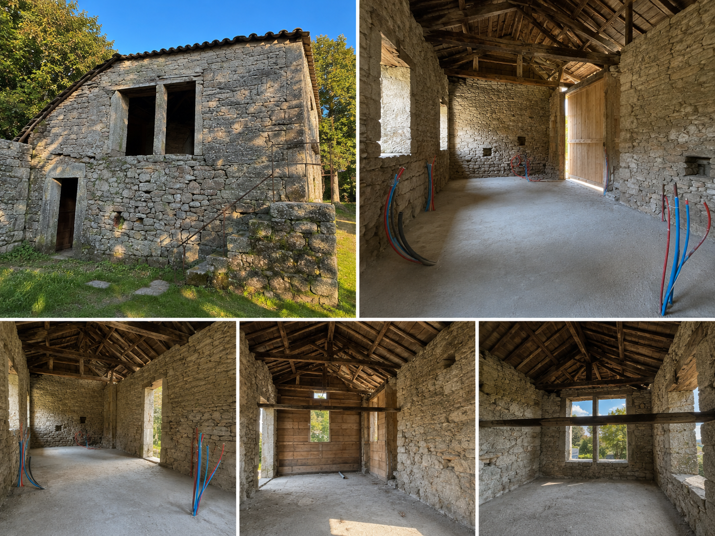 Unfinished two-storey stone building